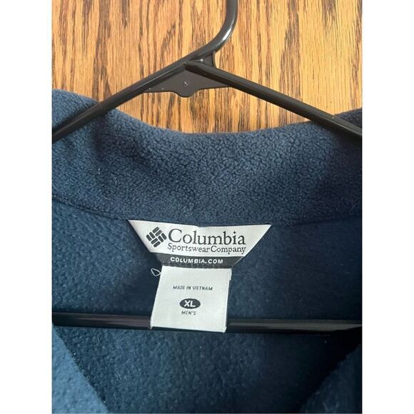 Columbia Blue Fleece Vest Men’s Size XL - Picture 5 of 10